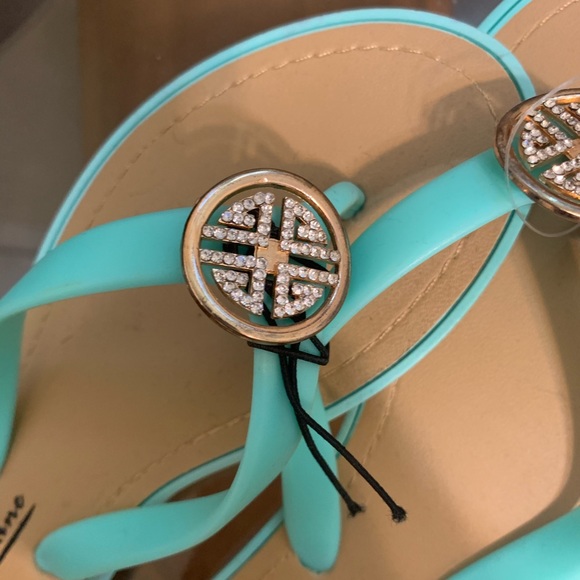 Turquoise Women’s Flip flops - Picture 2 of 3